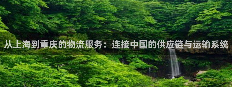 豪门国际aPP退款：从上海到重庆的物流服务：连接中国的供应链